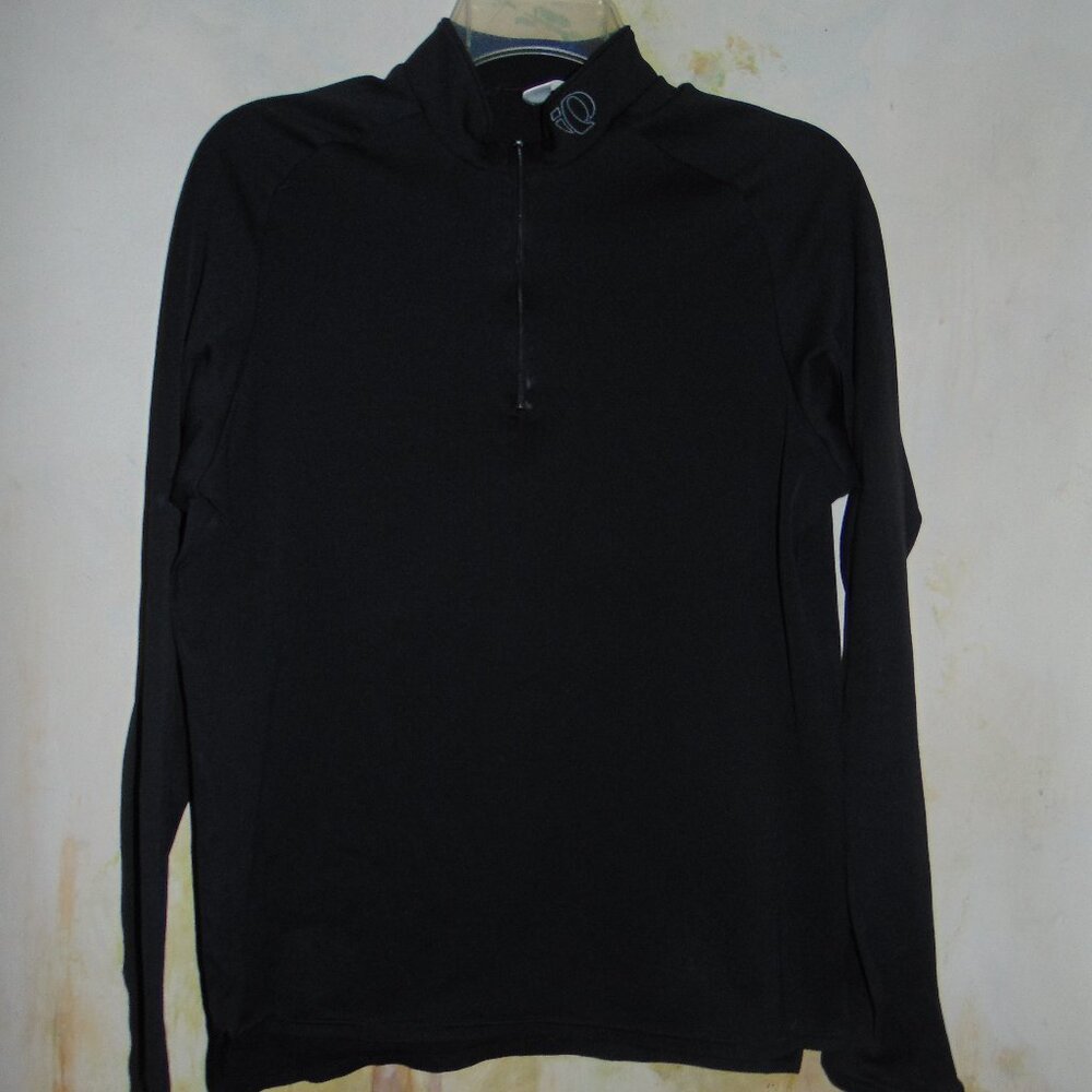 Pearl Izumi Jacket Womens Black 1/2 Zip Cycling Active Stretch Pullover Top L